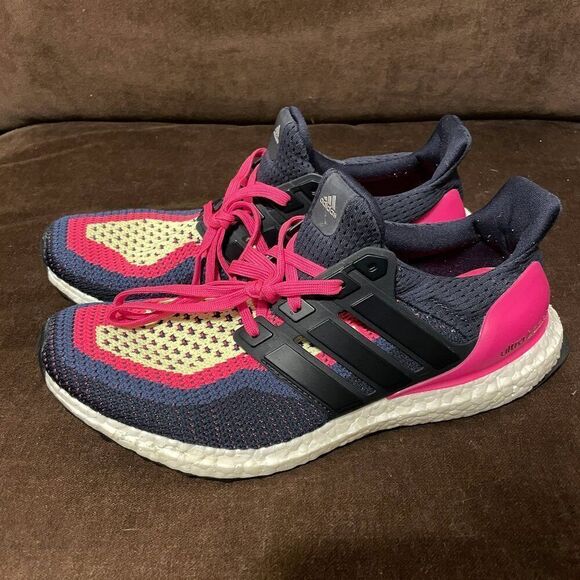 Adidas Ultraboost 2.0 Sneakers in Night Navy and Pink Size 9.5 Women's Running - Picture 3 of 12